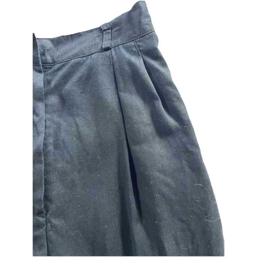 Lauren Ralph Lauren Petite Linen Pants Size 8P Black Pleated Preppy Work - Picture 6 of 11